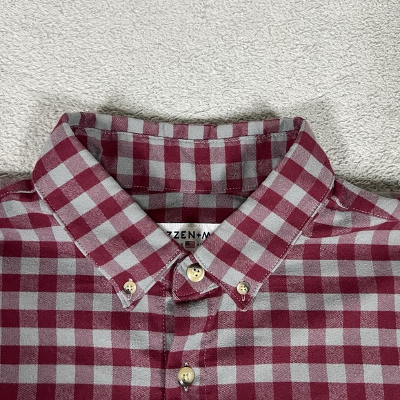 Mizzen Main Shirt Mens 2XL XXL Trim Fit Performance Long Sleeve Button Up Dress - Picture 4 of 11